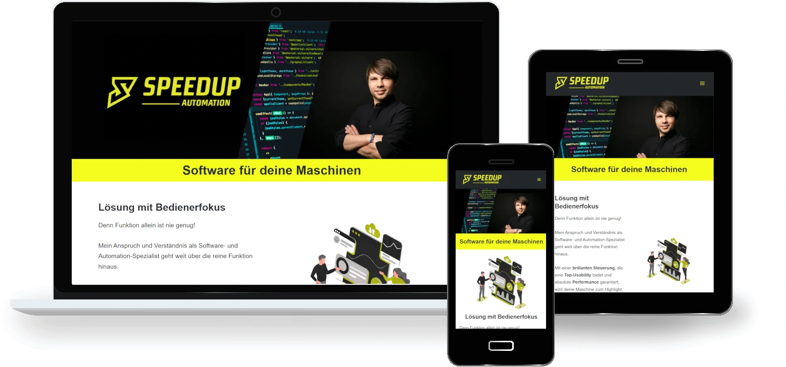 speedup Portfolio Bild mit link zum Projekt